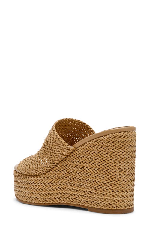 Steve Madden Cassi Platform Wedge Slide Sandal In Beige