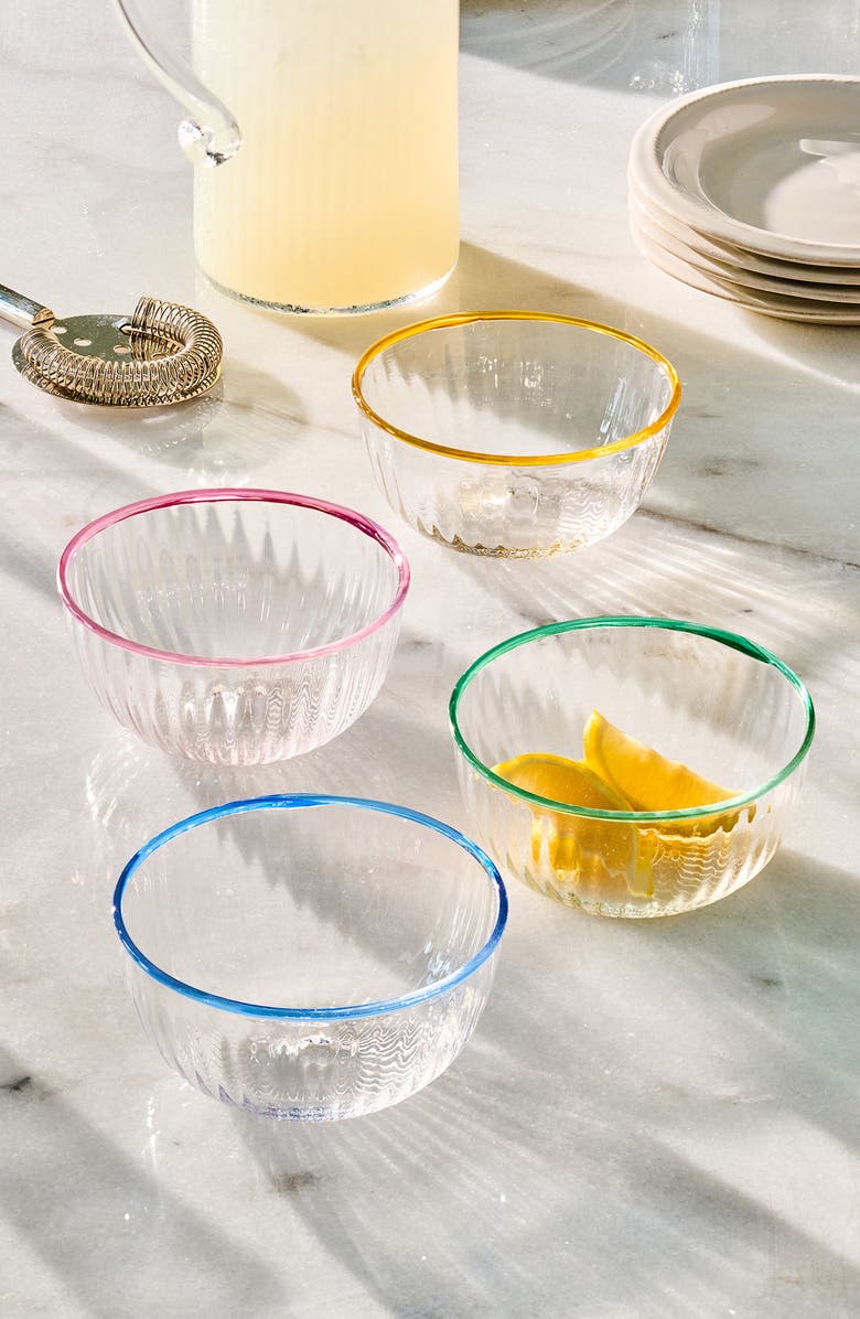 Juliska Nell Set of 4 Glass Bowls, Alternate, color, Multi