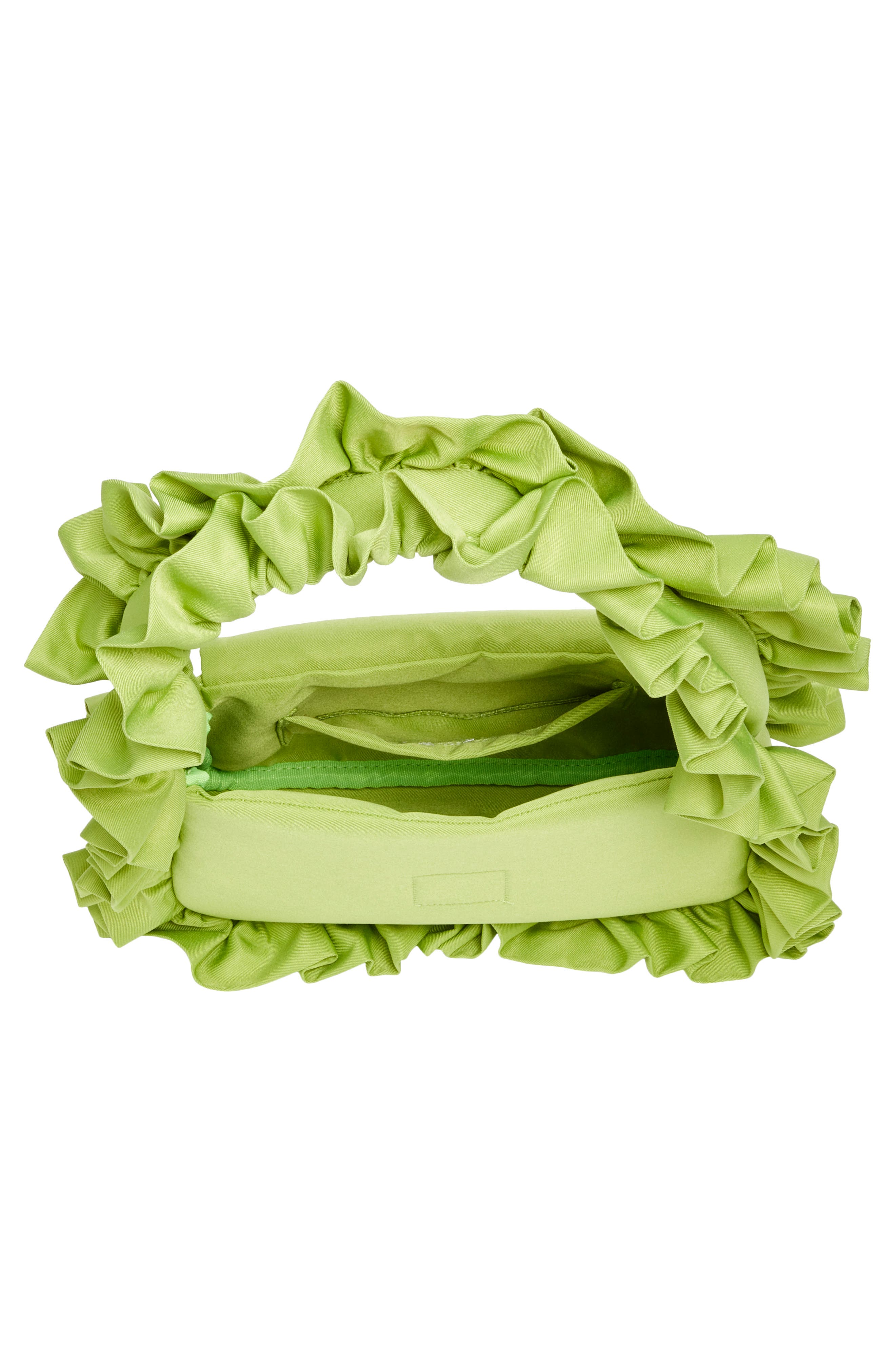 Baggy London Baguette Flap Denim Shoulder Bag, Alternate, color, Olive Green