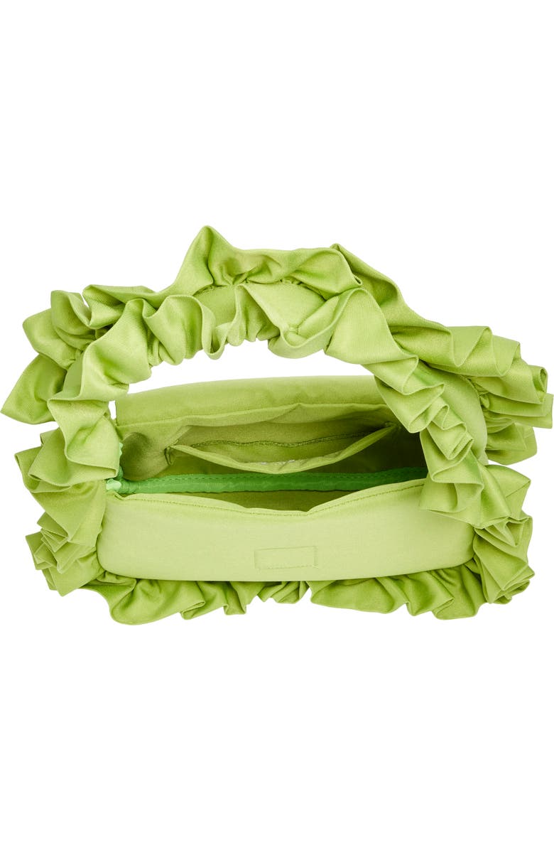 Baggy London Baguette Flap Denim Shoulder Bag, Alternate, color, Olive Green