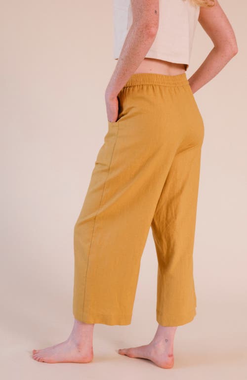 Poplinen Nin Linen Pant In Gold