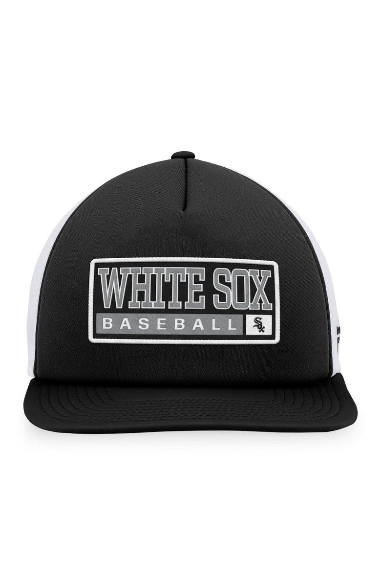 MAJESTIC Men's Majestic Black/White Chicago White Sox Foam Trucker Snapback Hat, Alternate, color, Black