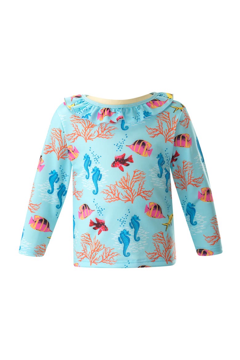 Coral Reef Rashguard Set, Alternate, color, Blue