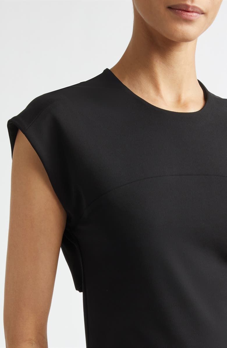 Jil Sander Back Slit Midi Dress, Alternate, color, Black