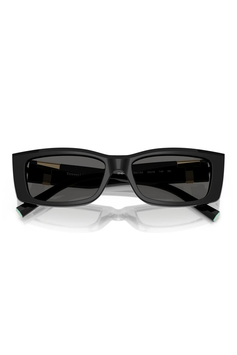 54mm Rectangular Sunglasses, Alternate, color, BLACK / DARK GREY