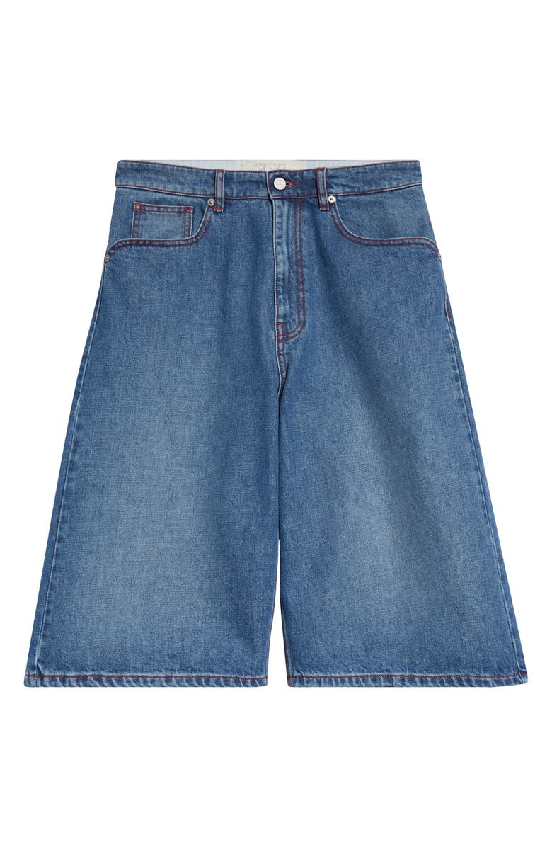 ERL Gender Inclusive Indiana Skate Denim Shorts, Alternate, color, 