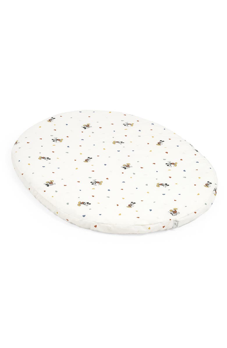 Stokke Sleepi<sup>™</sup> Mini Mickey Mouse Cotton Fitted Sheet, Main, color, 