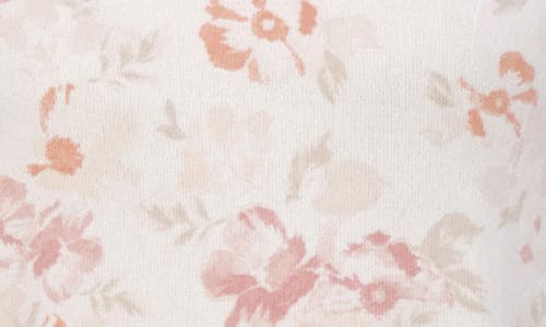 Lucky Brand Crewneck Pullover In Cream/pink Multi