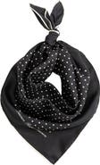 Lauren Ralph Lauren Polka Dot Square Silk Scarf