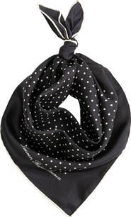 Lauren Ralph Lauren Polka Dot Square Silk Scarf