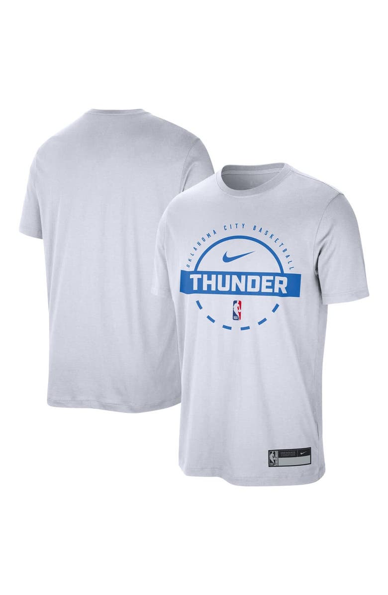 Nike Men's Nike White Oklahoma City Thunder 2025/26 On-Court Flare Performance Practice T-Shirt, Main, color, White