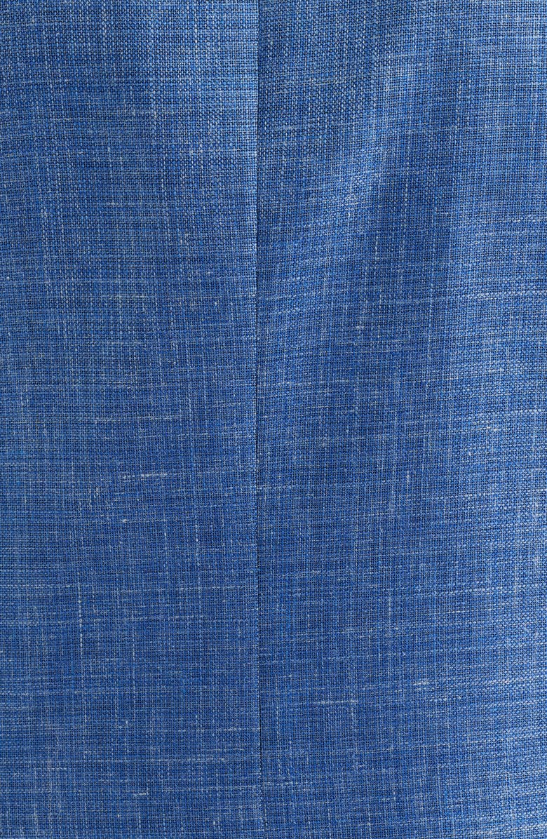 Jack Victor Morton Contemporary Fit Blue Slub Wool & Silk Blend Sport Coat, Alternate, color, Blue