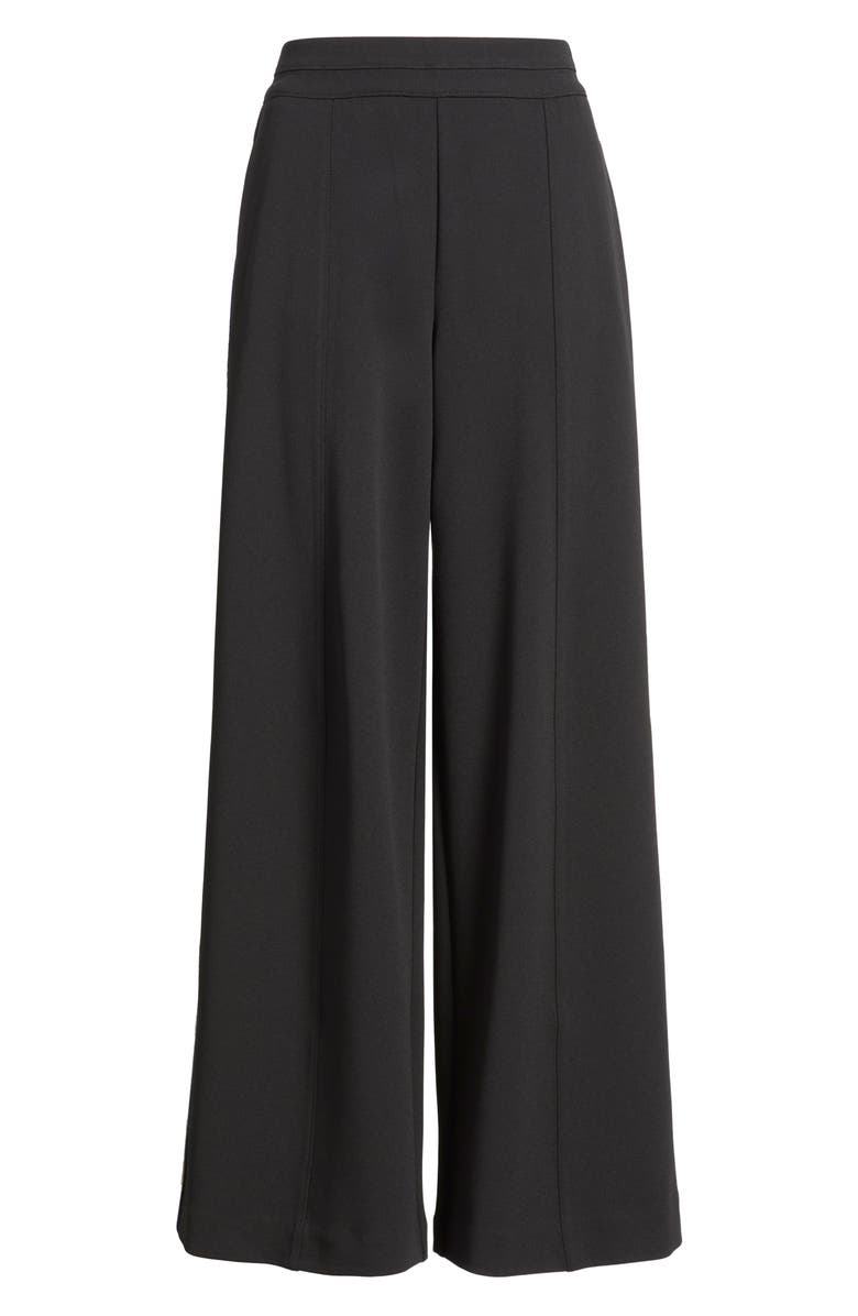 Wit & Wisdom Skyrise Pintuck Palazzo Pants, Alternate, color, Black