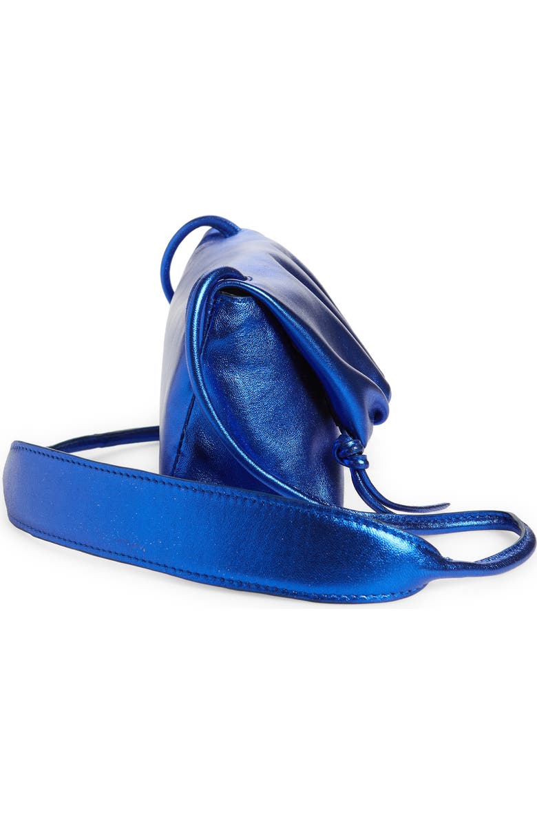 Dries Van Noten Ruched Metallic Leather Shoulder Bag, Alternate, color,