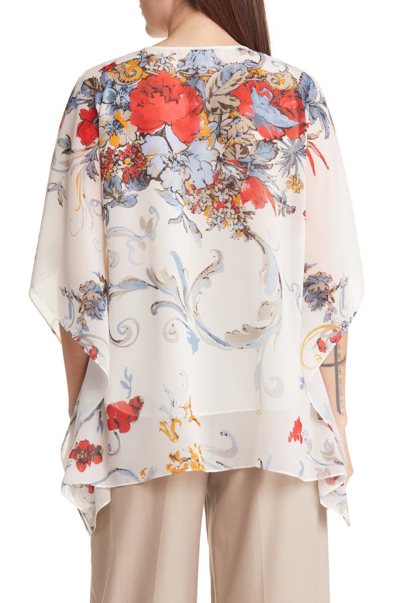KOBI HALPERIN Alana Floral Print Split Sleeve Top, Alternate, color, 