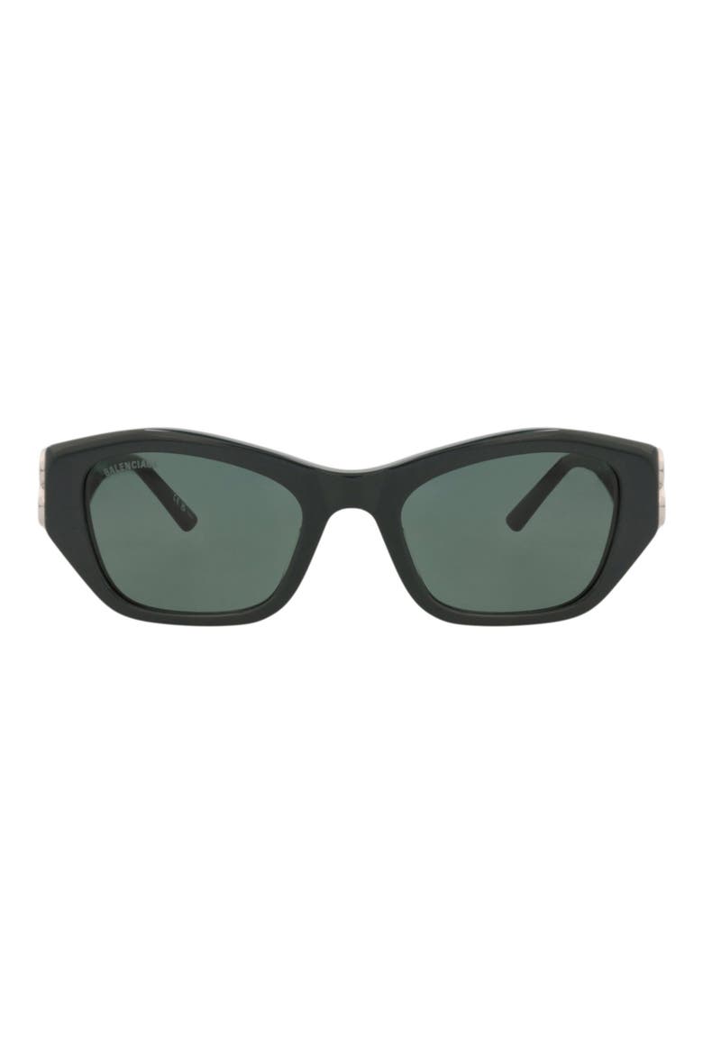 53mm Cat Eye Sunglasses, Main, color, GREEN GREEN GREEN