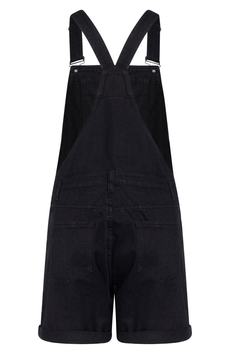 City Chic Short Denim Overalls, Alternate, color,