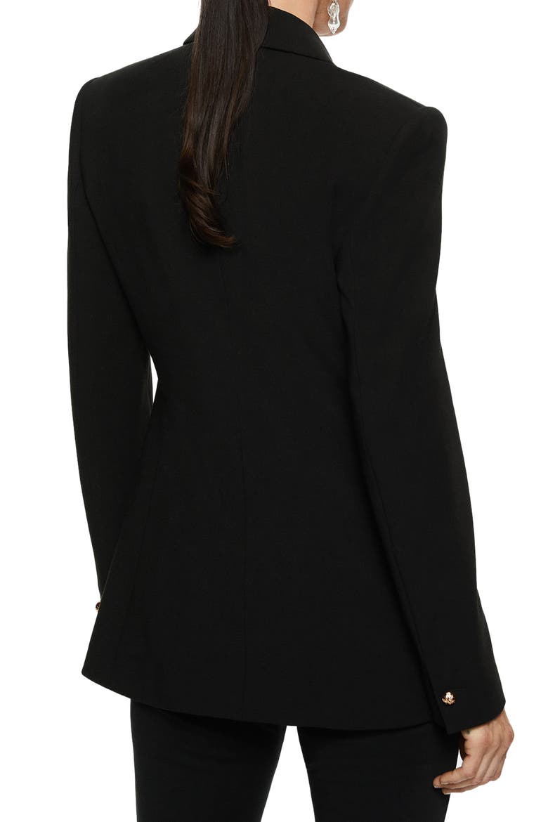 Double Breasted Blazer, Alternate, color, BLACK