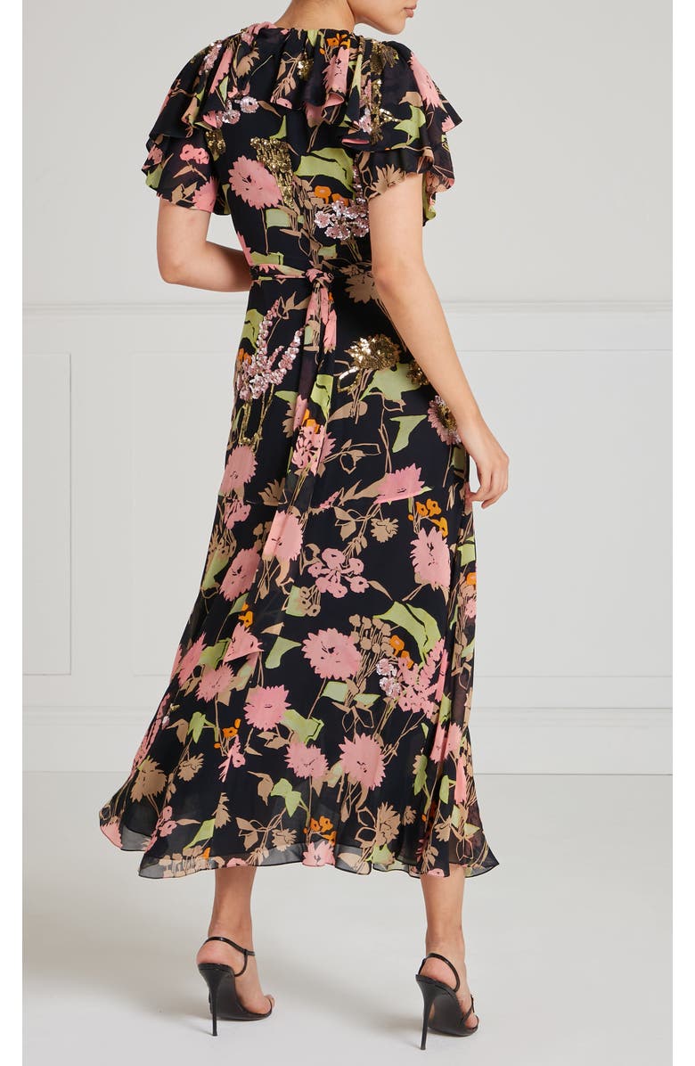 Temperley London Maisie Wrap Dress, Alternate, color, Black Mix