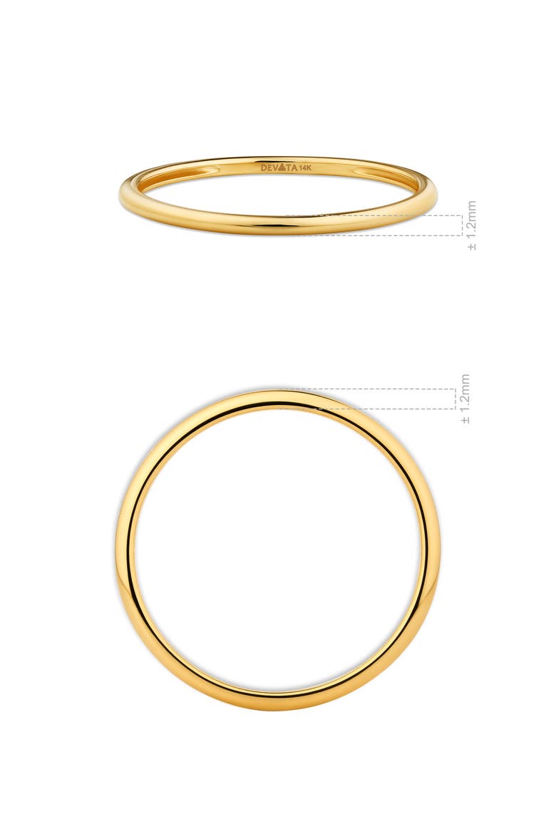1.2mm Band Ring in 14K Gold, Alternate, color, Yellow Gold