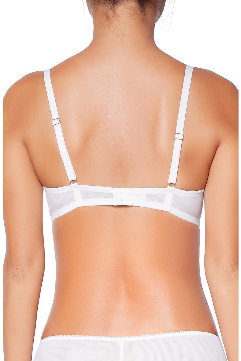 Winter Romance Underwire Padded Balconette Bra, Alternate, color, FLORAL WHITE