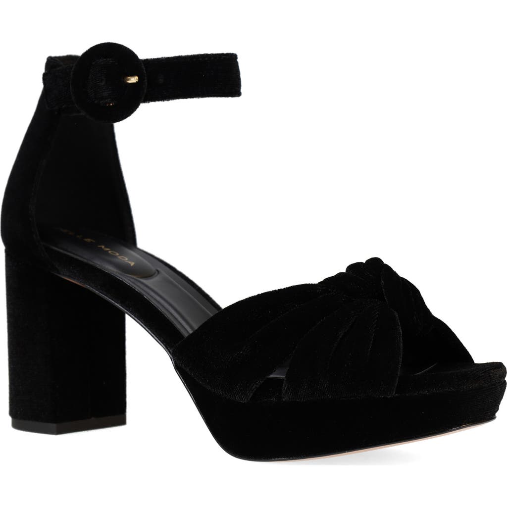 Pelle Moda Anesa Ankle Strap Platform Sandal In Black