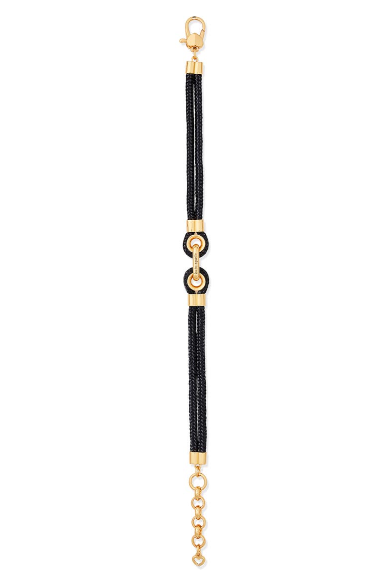 know the ropes bracelet, Alternate, color, BLACK