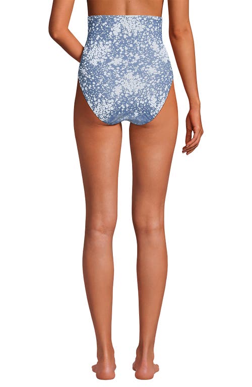 Shop Lands' End Slender Separates Ultra High Waisted Bikini Swim Bottoms In Dusk Sky Meadow Ditsy Floral