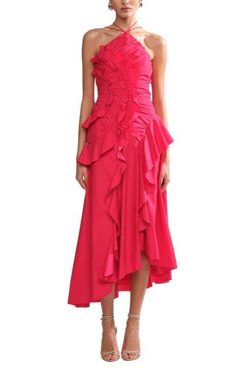 Amur Ottavia ruffle dress