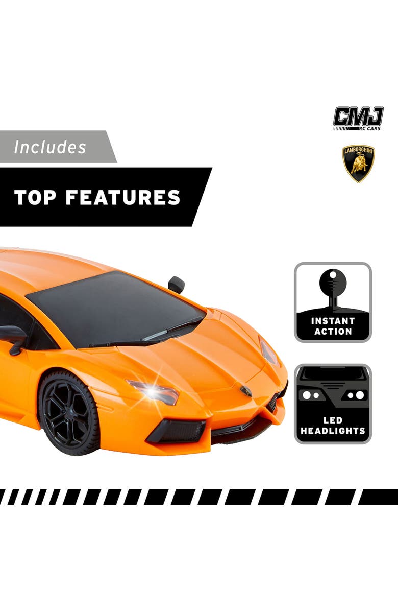 CMJ RC Cars Lamborghini Orange Lp7004 Remote Controlled Car, Alternate, color, Multicolored