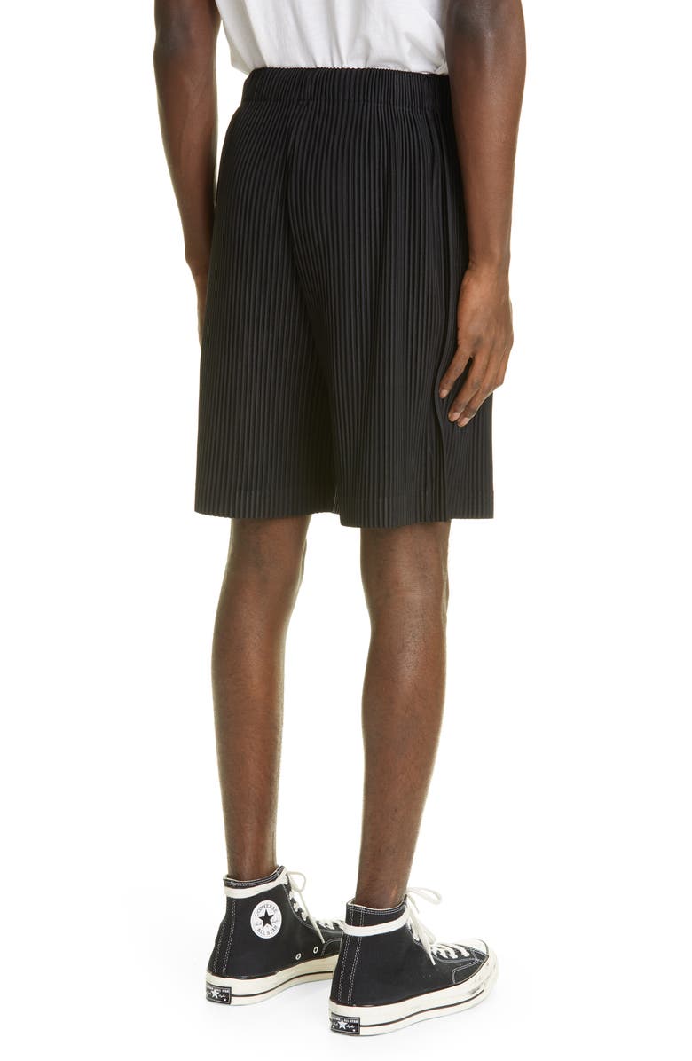 Homme Plissé Issey Miyake Pleated Drawstring Shorts, Alternate, color,