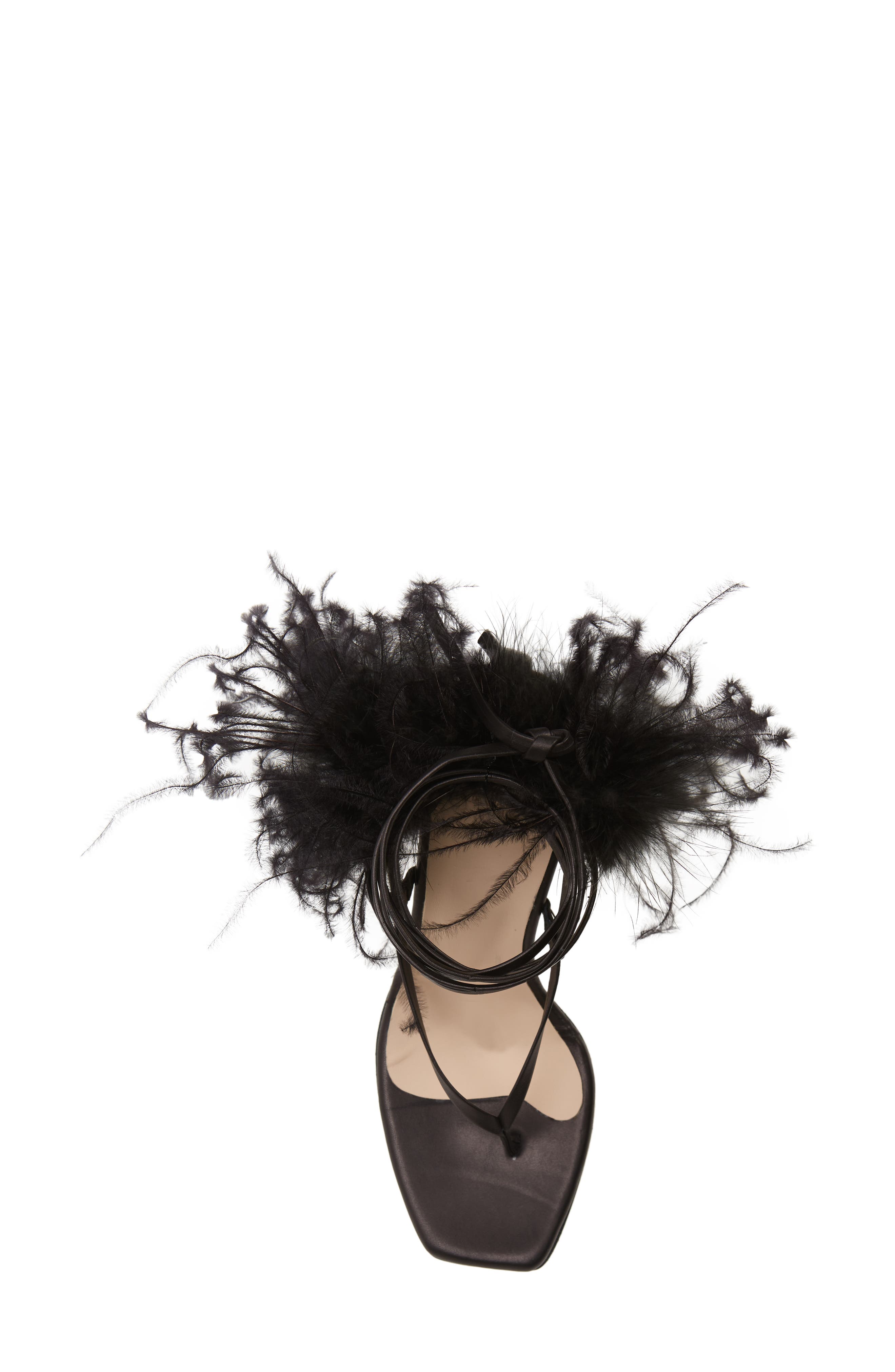 Brother Vellies Feather Ankle Tie Sandal, Alternate, color, 