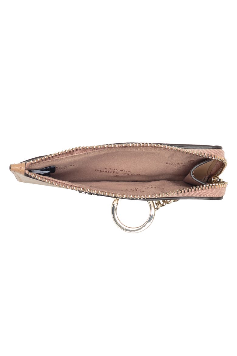 cameron medium l-zip card holder, Alternate, color, LIGHT FAWN