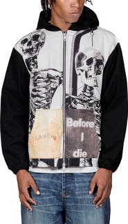 PLEASURES Good Time Poncho Zip Graphic Hoodie
