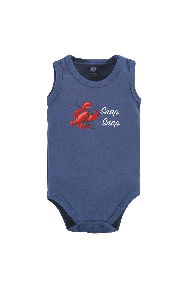 Hudson Baby Cotton Tank-Style Bodysuits, Alternate, color, Boy Sea Creatures