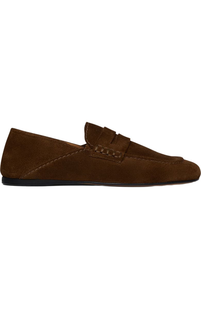SANDRO Suede loafers, Main, color, Brown
