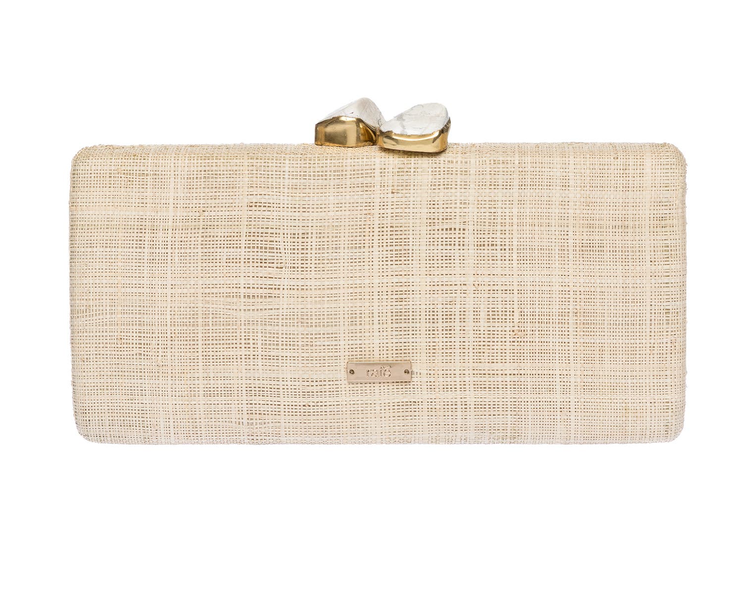 Rafe New York Alessandra Rattan Long Clutch, Alternate, color, White
