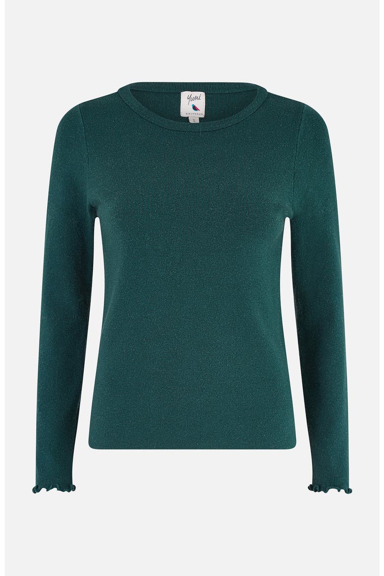 Sparkle Long Sleeve Boatneck Knit Jumper, Alternate, color, Green