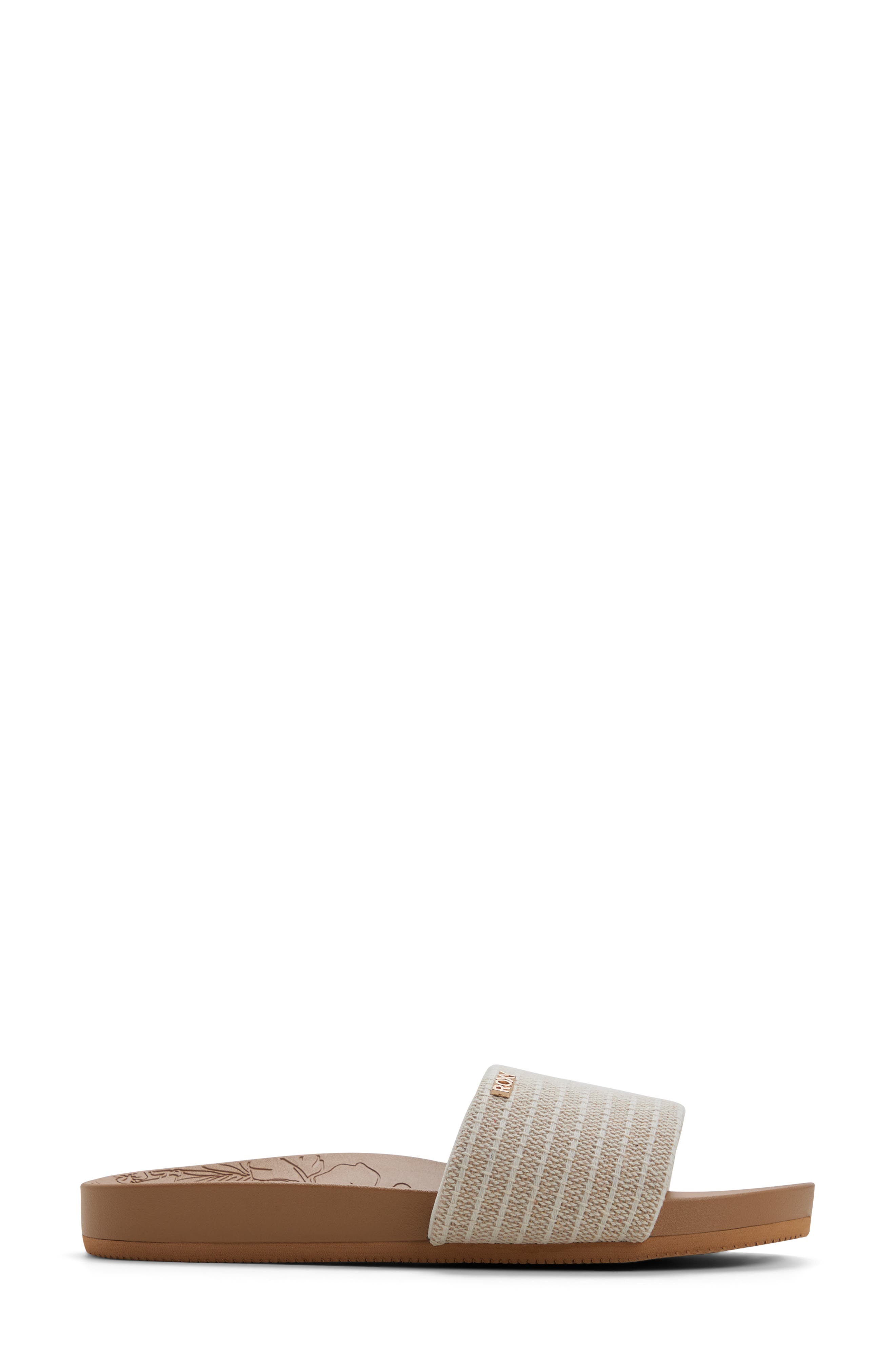 Roxy Nanu Slide Sandal, Alternate, color, Natural