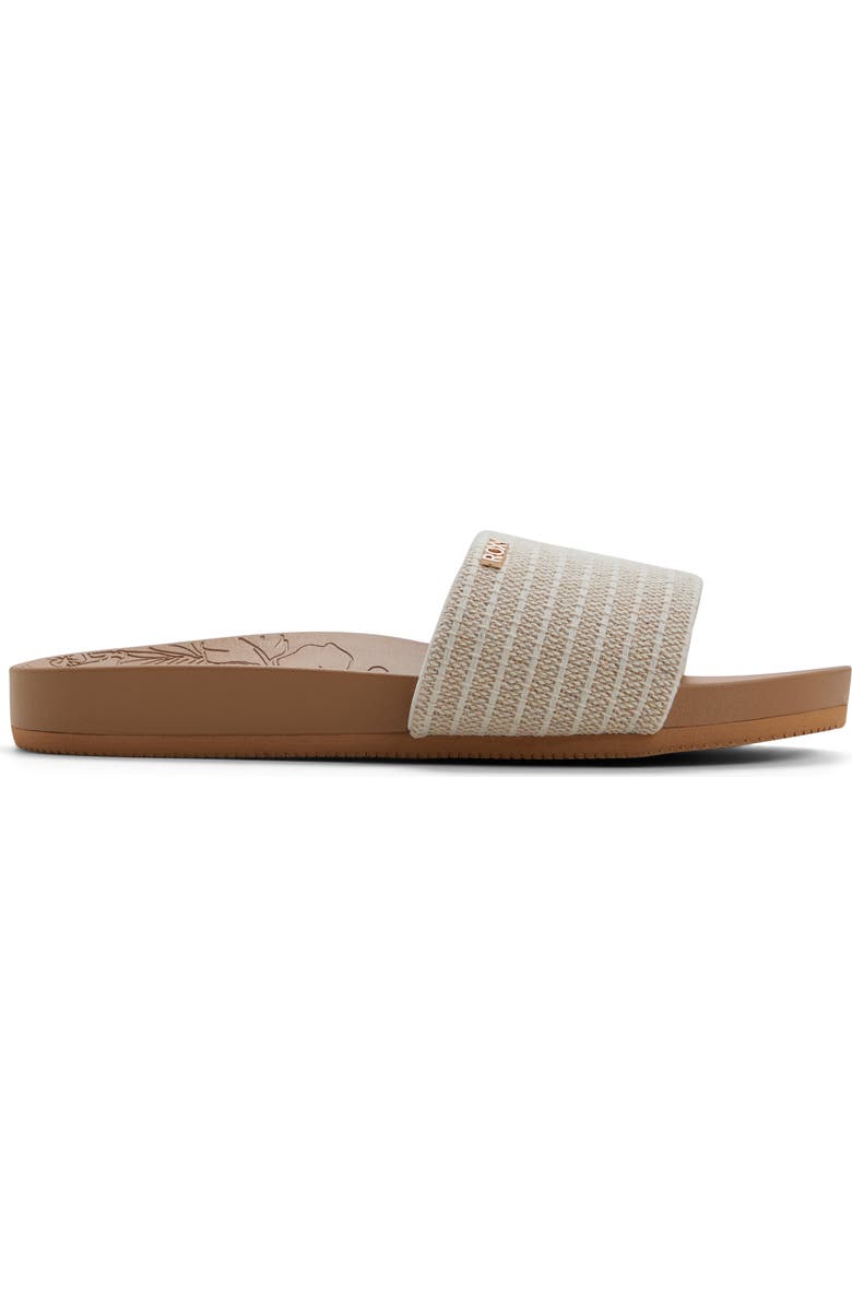 Roxy Nanu Slide Sandal, Alternate, color, Natural