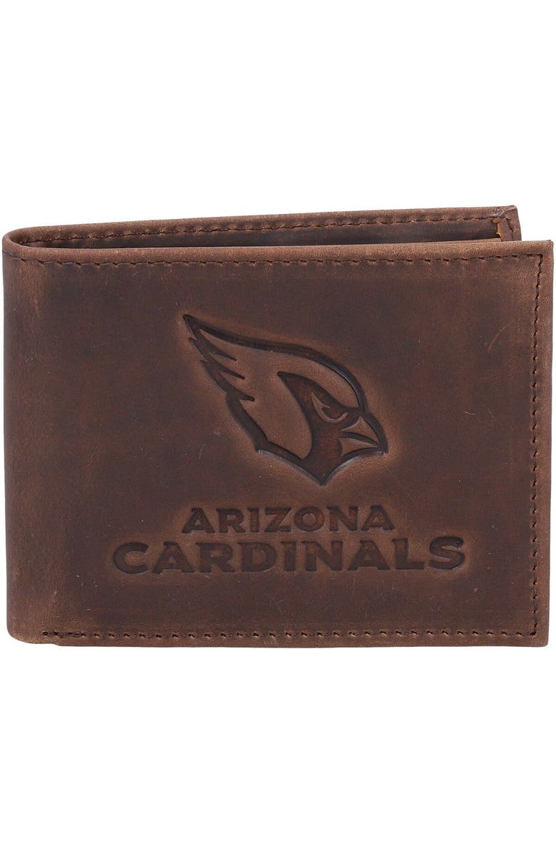 Evergreen Enterprises Brown Arizona Cardinals Bifold Leather Wallet, Main, color, 