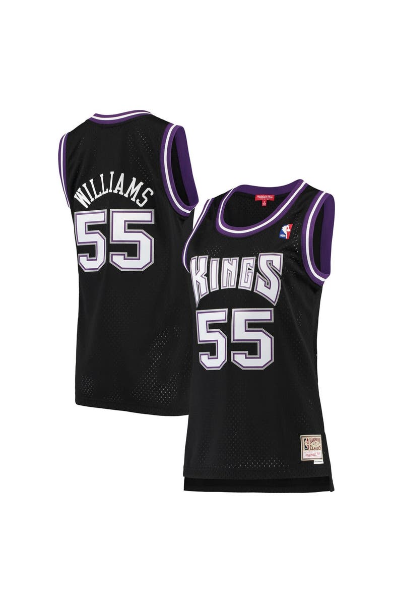 Mitchell & Ness Women's Mitchell & Ness Jason Williams Black Sacramento Kings 2000/01 Hardwood Classics Swingman Jersey, Main, color, Black