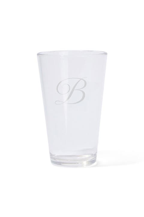 Silicone Crystal Clear Pint Glass - Monogram
