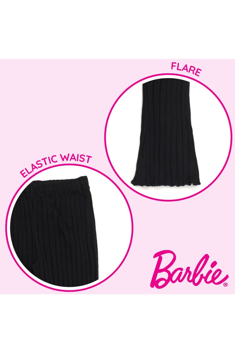 2-Piece Tee and Flare Leggings Set, Alternate, color, Black Hot Pink