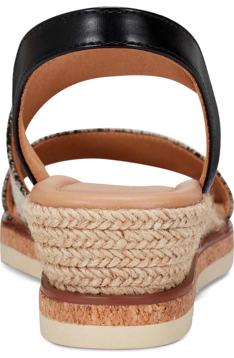 Easy Spirit Sabina Wedge Sandal, Alternate, color, White/ Black