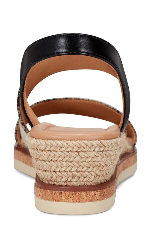 Shop Easy Spirit Sabina Wedge Sandal In White/black
