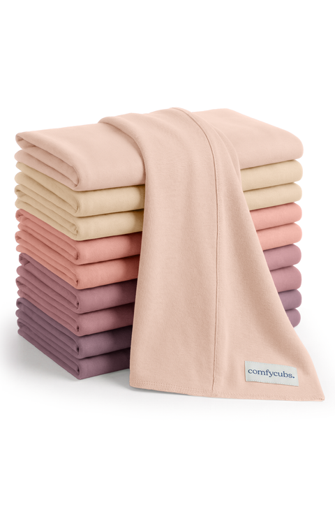 Cotton Burp Cloths - Pack of 10