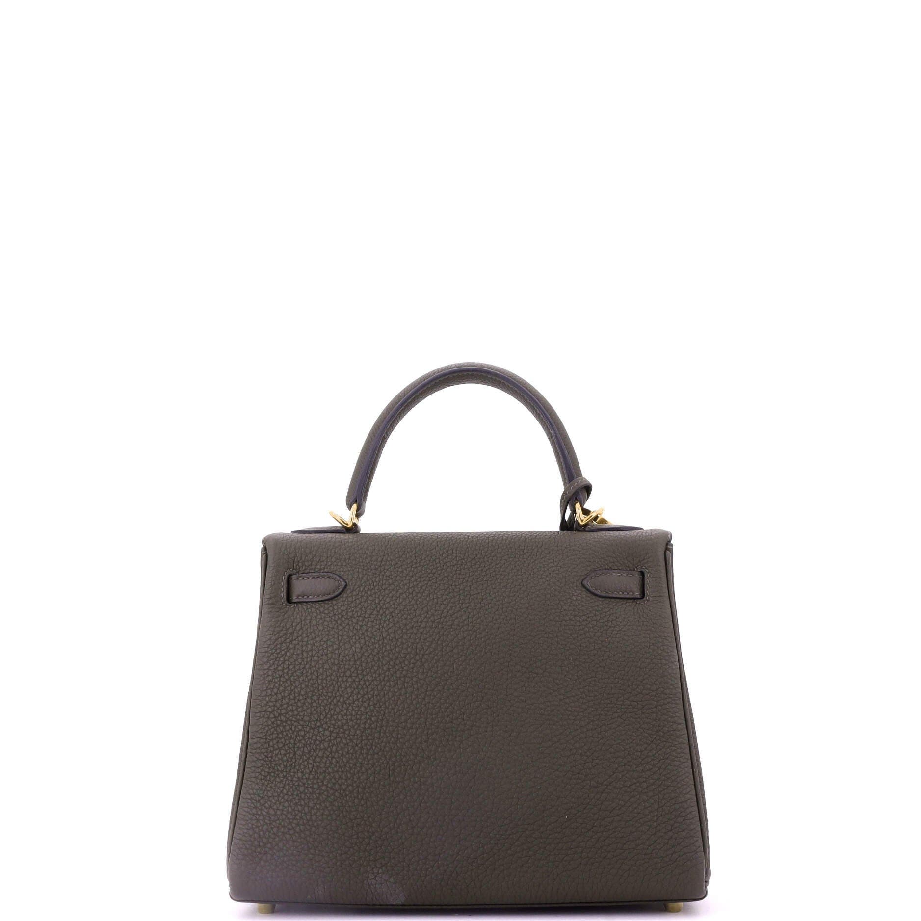 Pre-Owned Hermes Kelly Handbag Green Togo with Gold Hardware 25, Alternate, color, 