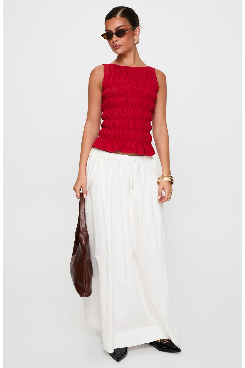 Marleene Smocked Tank, Alternate, color, RED