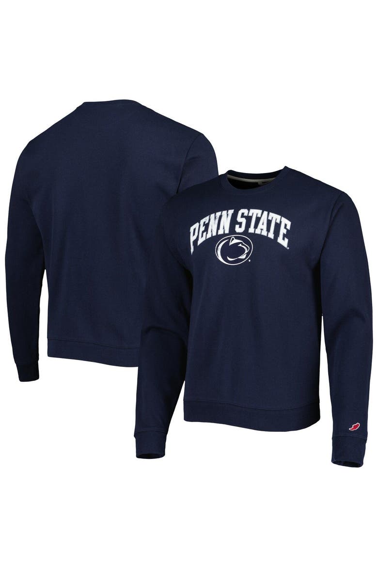 Men's League Collegiate Wear Navy Penn State Nittany Lions 1965 Arch Essential Lightweight Pullover Sweatshirt, Main, color, Navy